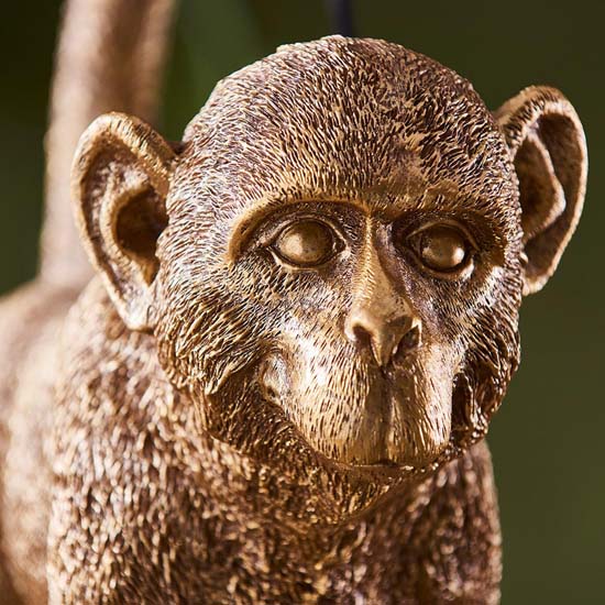 Cesme Monkey Table Lamp In Vintage Gold