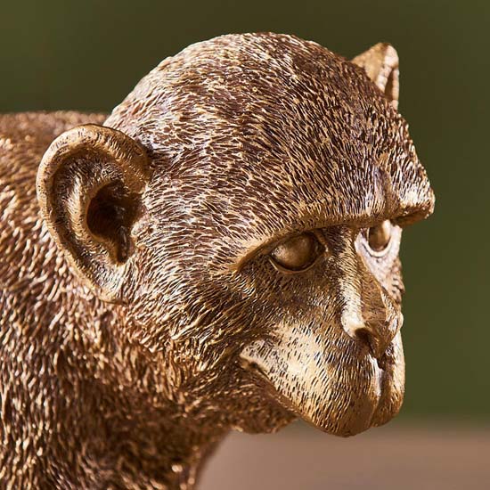 Cesme Monkey Table Lamp In Vintage Gold