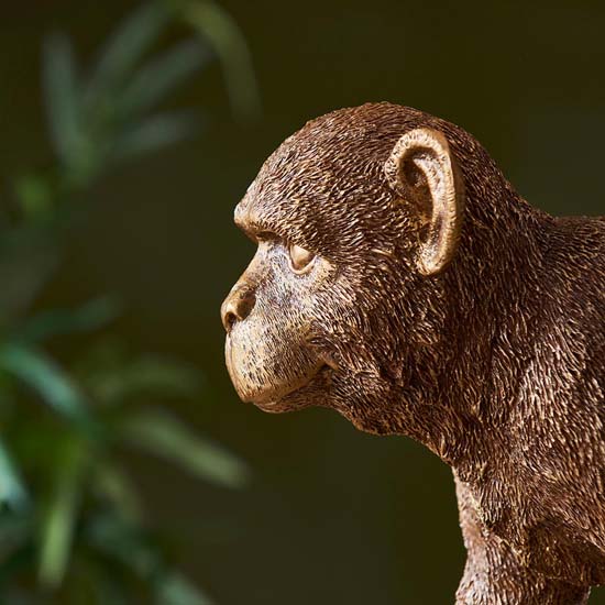 Cesme Monkey Table Lamp In Vintage Gold