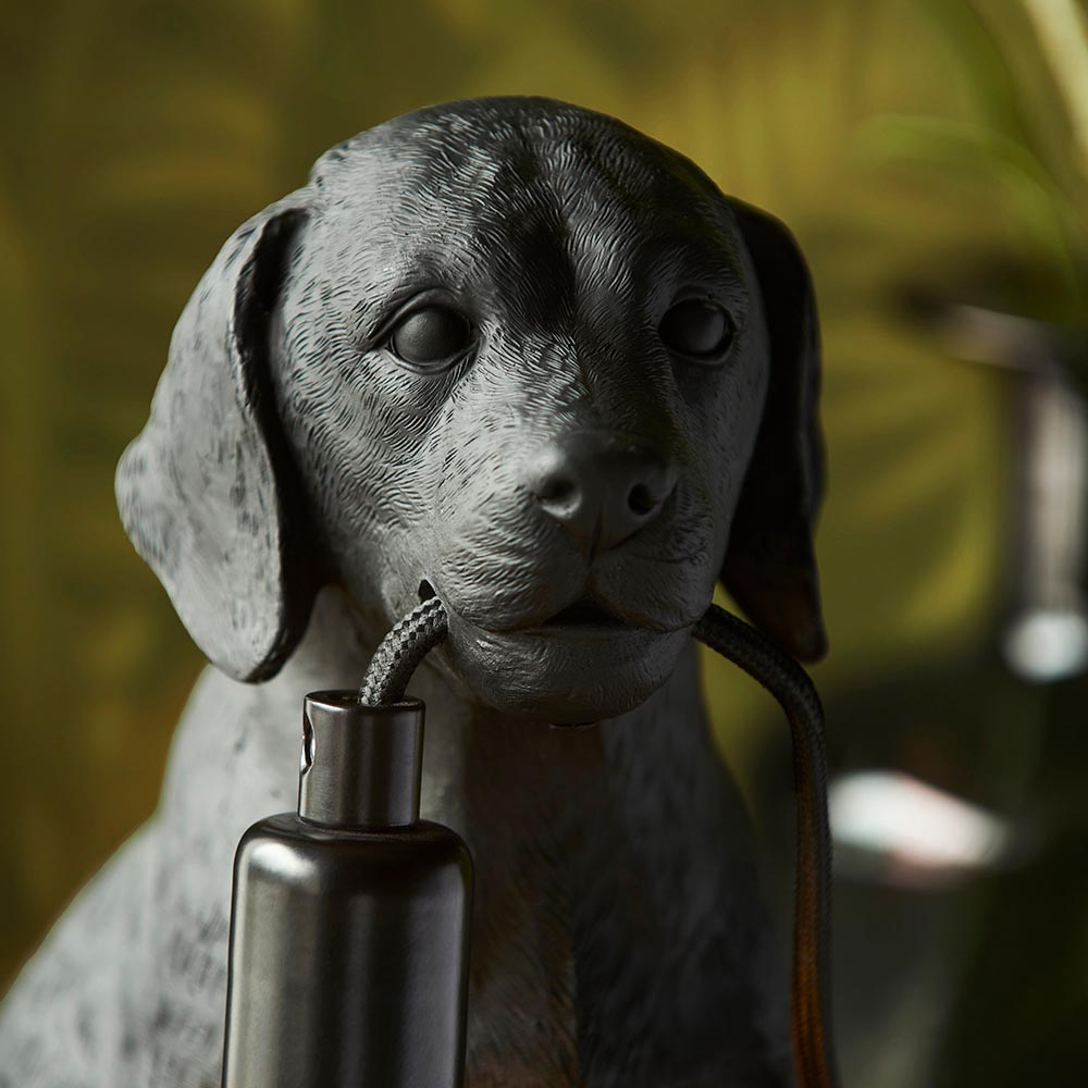 Cesme Puppy Shape Table Lamp In Matt Black