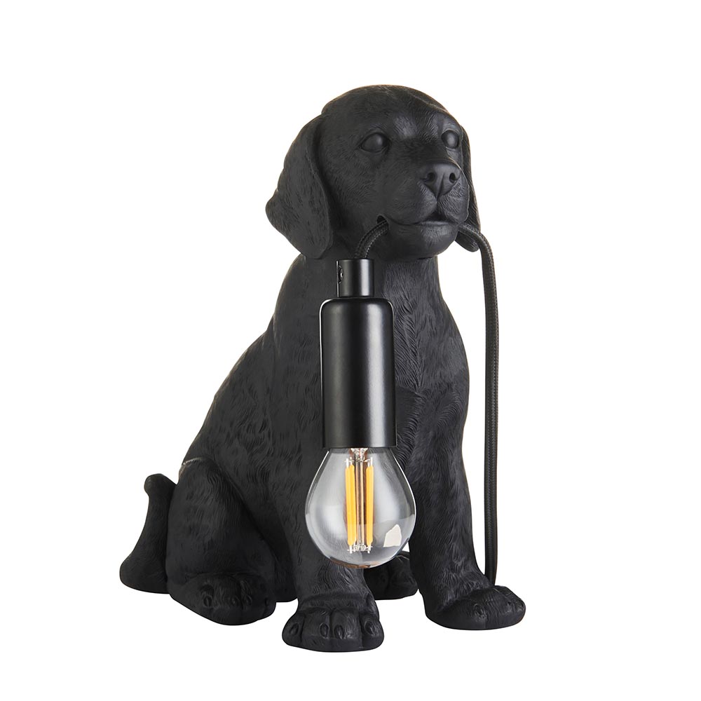 Cesme Puppy Shape Table Lamp In Matt Black
