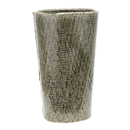 Photo of Cestina ceramic large decorative vase in antique green