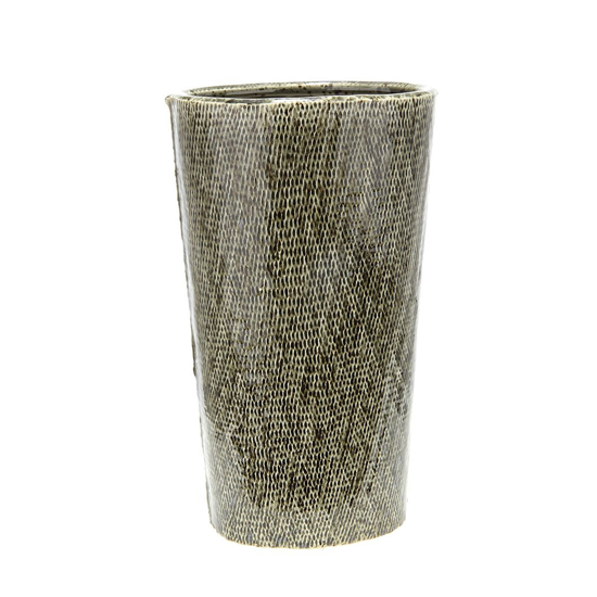 Cestina Ceramic Small Decorative Vase In Antique Green