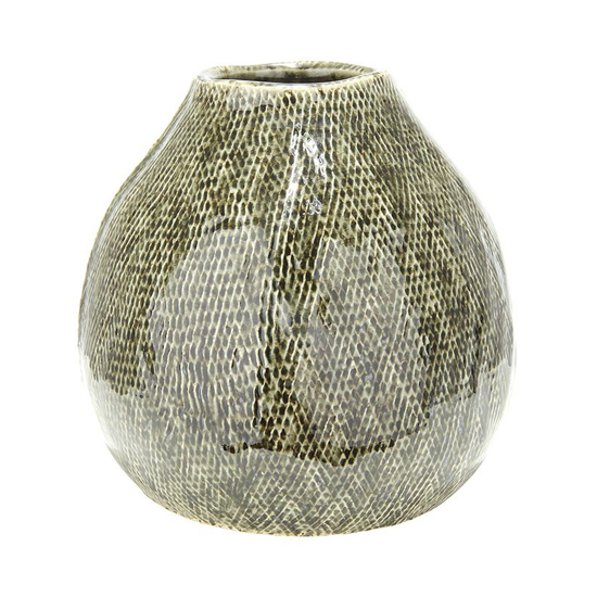 Photo of Cestino ceramic small decorative vase in antique green