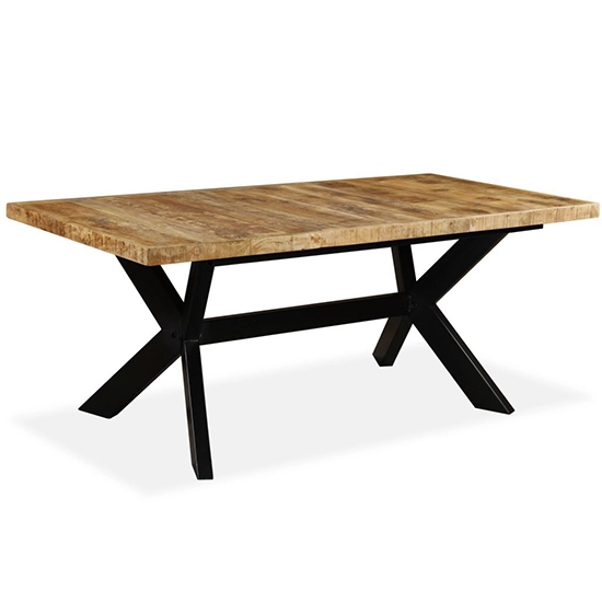 Cevis Extra Large Rough Mango Wood Dining Table In Natural