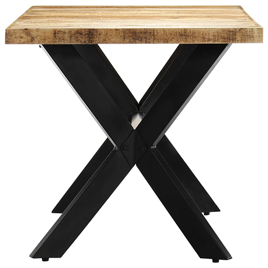 Cevis Large Rough Mango Wood Dining Table In Natural