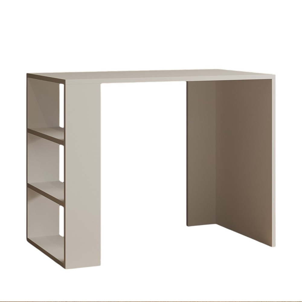 Ceyvani Wooden Laptop Desk With 3 Shelves In White