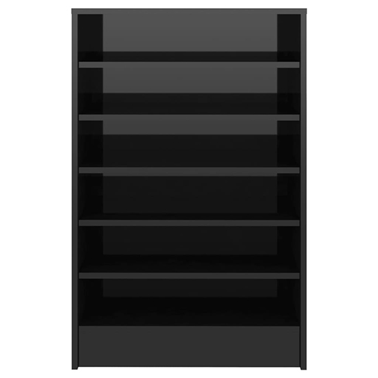 Cezary High Gloss Shoe Storage Rack With 7 Shelves In Black_3