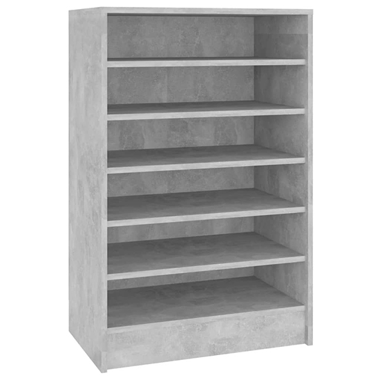 Cezary Shoe Storage Rack With 7 Shelves In Concrete Effect