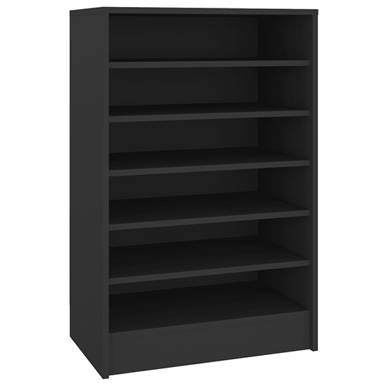 Cezary Wooden Shoe Storage Rack With 7 Shelves In Black_2