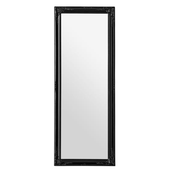 Read more about Chacota rectangular wall bedroom mirror in matt black frame