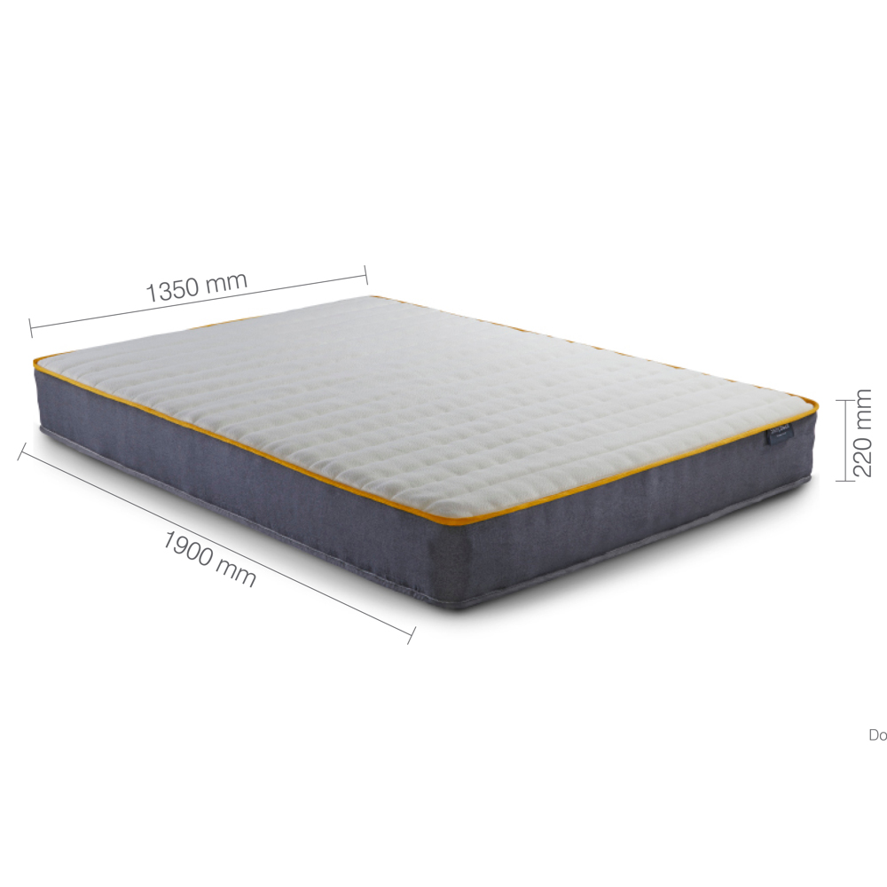 Chadron Fabric Double Mattress In White Blue