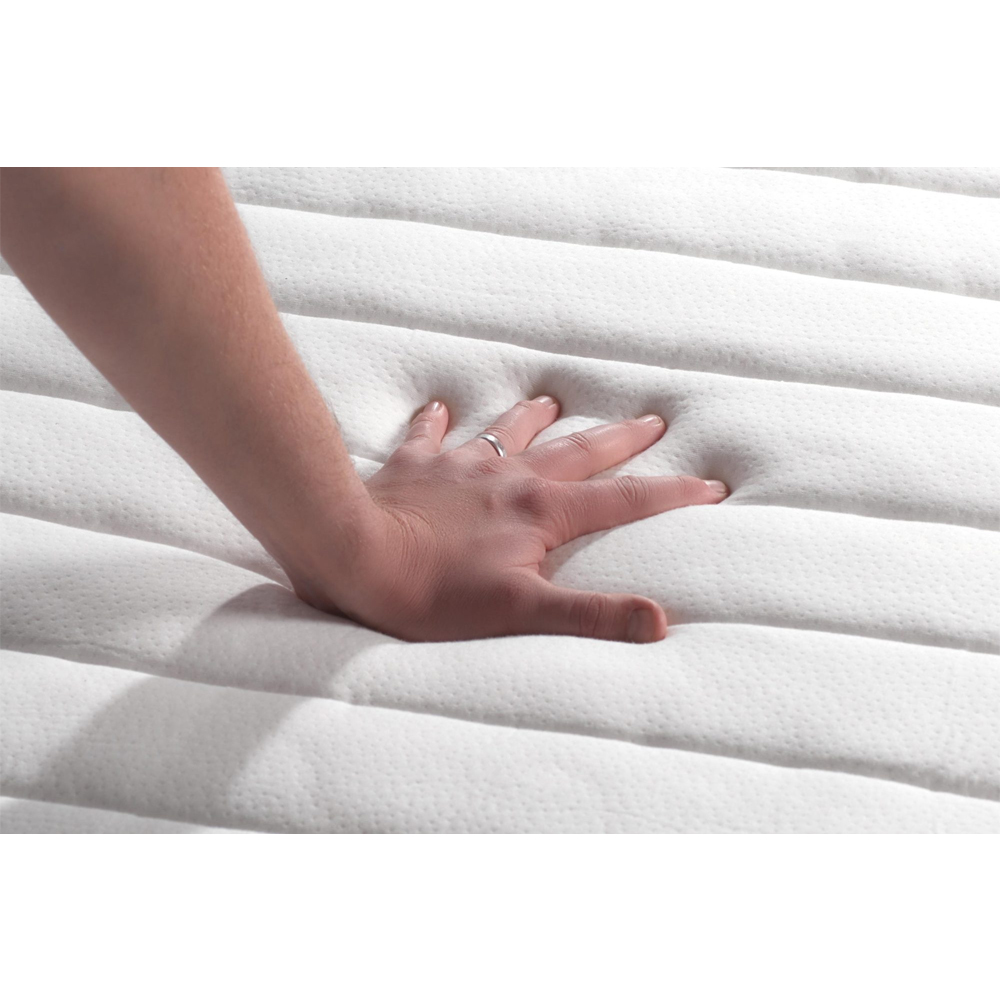Chadron Fabric Single Mattress In White Blue