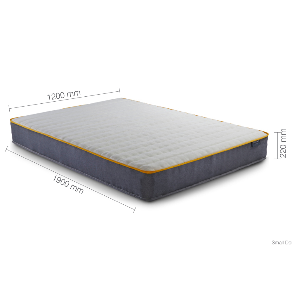 Chadron Fabric Small Double Mattress In White Blue