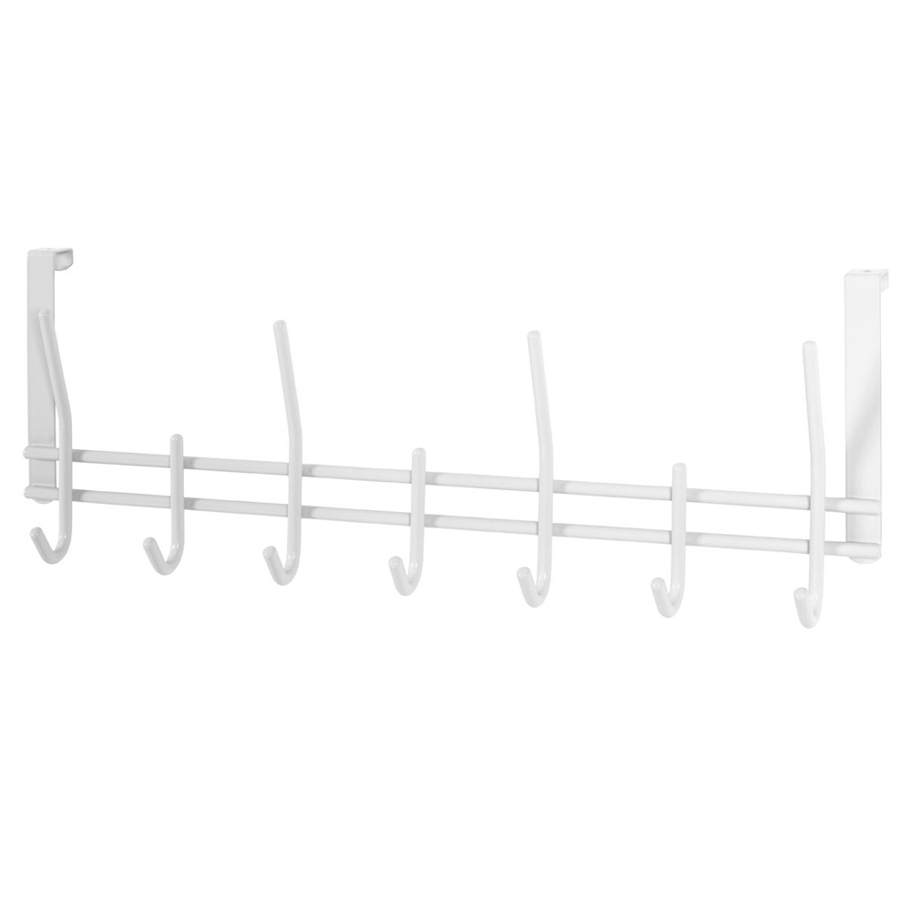 Chadron Metal Wall Mounted Coat Rack In White