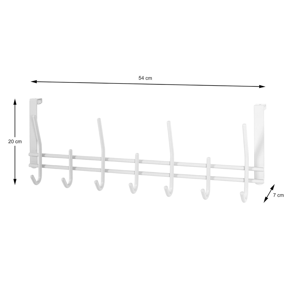 Chadron Metal Wall Mounted Coat Rack In White