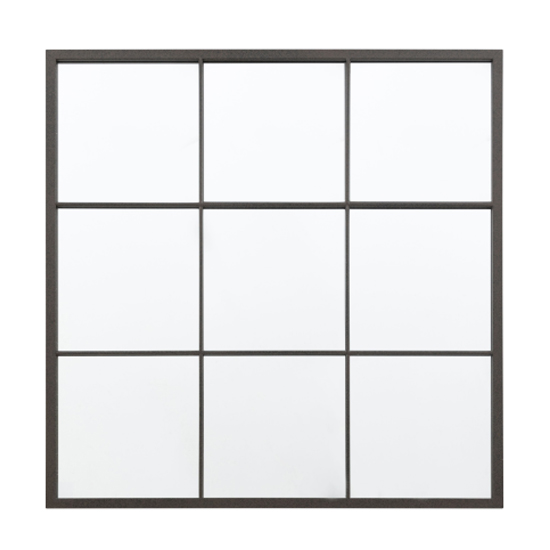 Product photograph of Chafers Medium Window Pane Style Wall Mirror In Black Frame from Furniture in Fashion