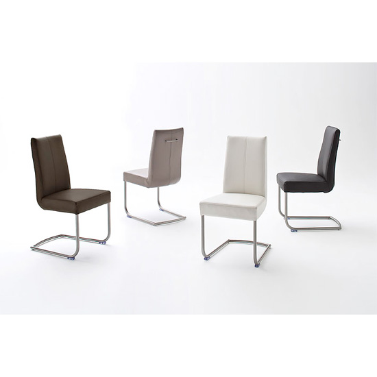 Flair Pu Leather Dining Chair With Chrome Legs 19967 Flair Pu Leather Dining Chair With Chrome Legs