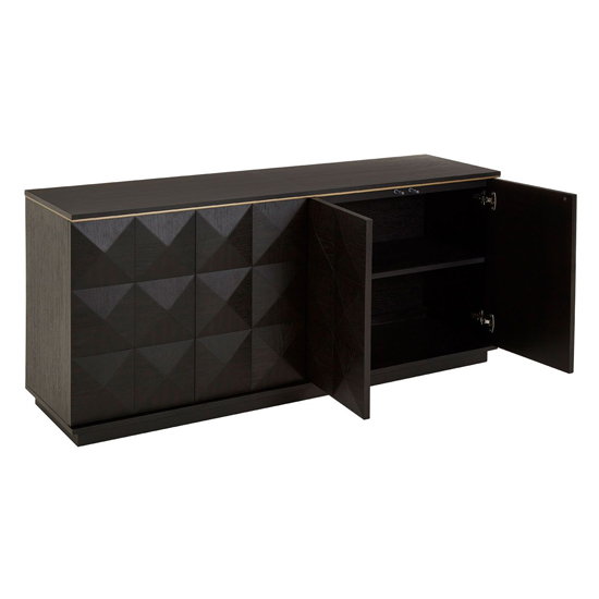 Chalawan Wooden Sideboard In Dark Brown Oak Furniture in Fashion