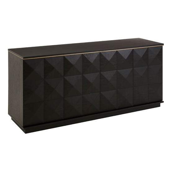 Product photograph of Chalawan Wooden Sideboard In Dark Brown Oak from Furniture in Fashion