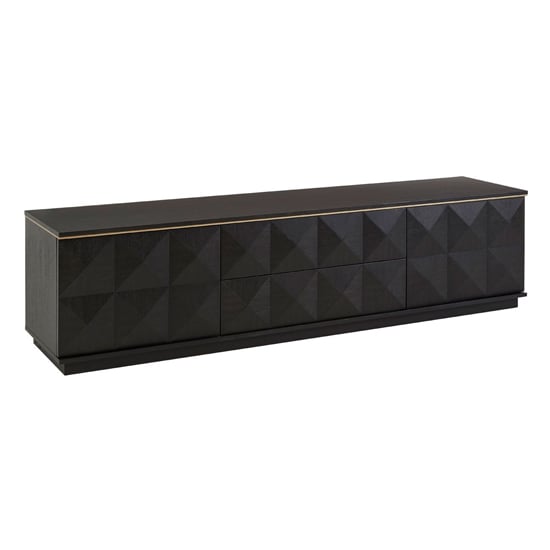 Read more about Chalawan wooden tv stand with 2 doors in dark brown oak