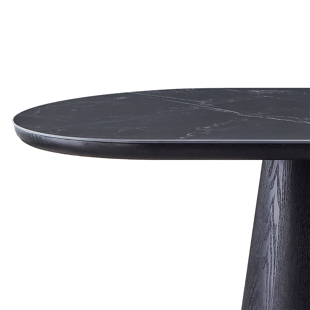 Chambly Rectangular Sintered Stone Top Dining Table in Black