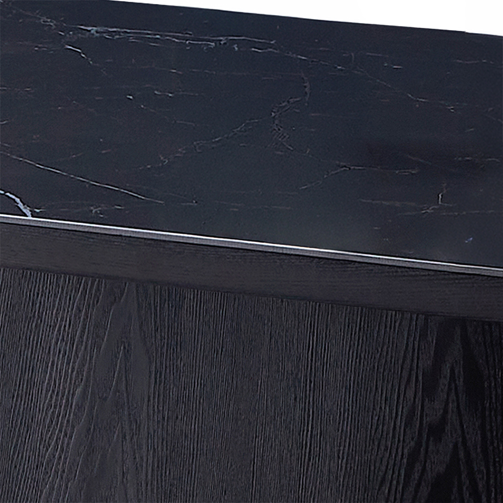Chambly Rectangular Sintered Stone Top Dining Table in Black