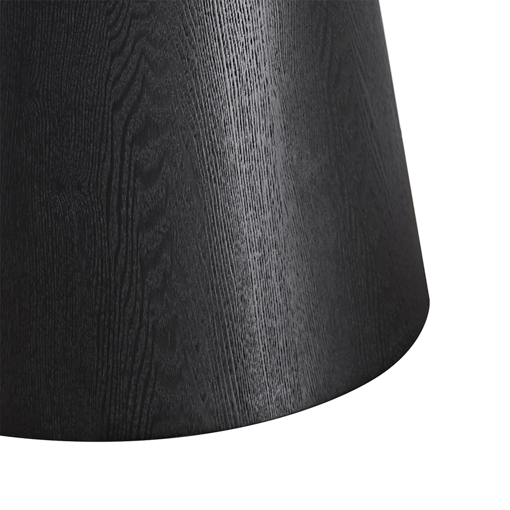 Chambly Round Sintered Stone Top Dining Table in Black and White