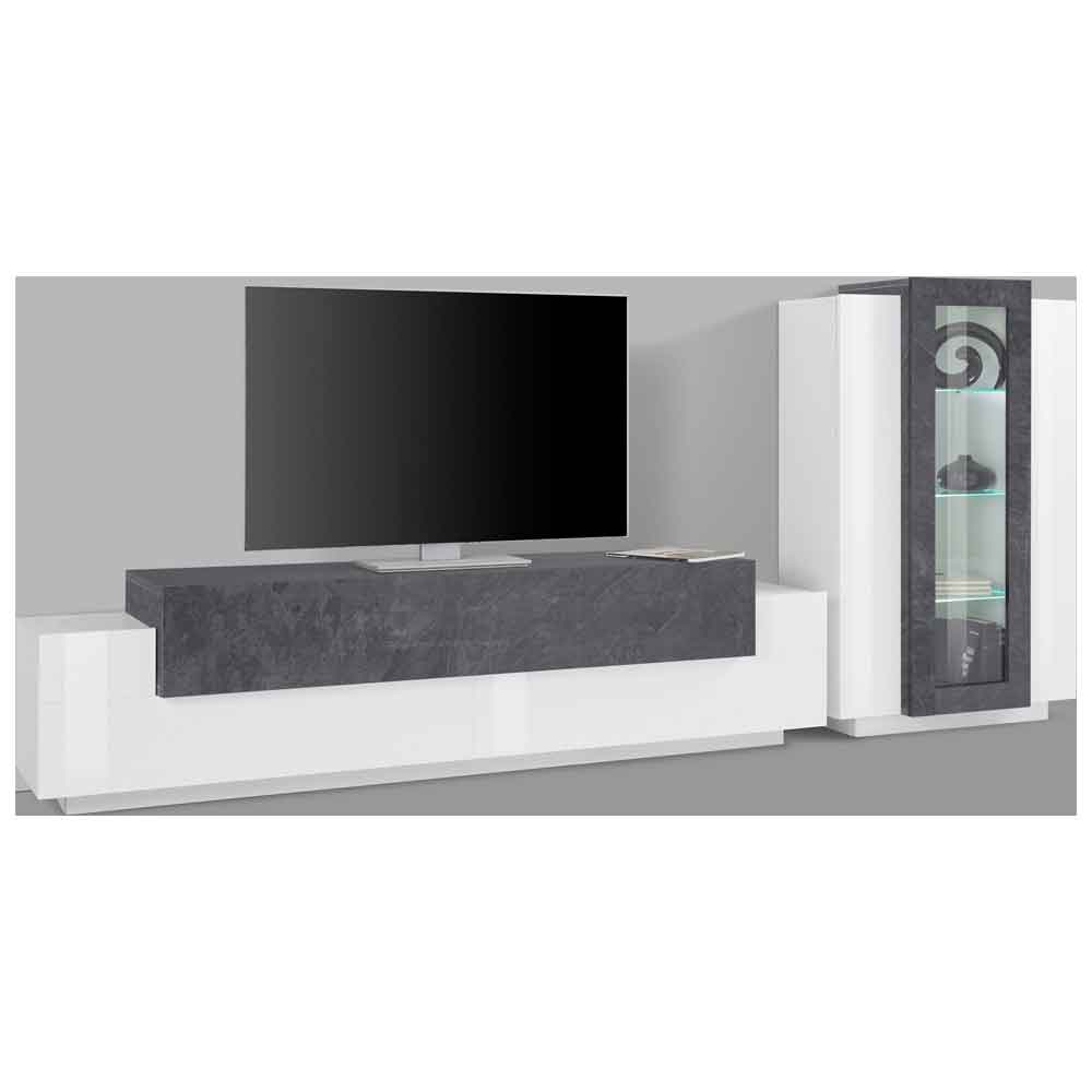 Chandler High Gloss Entertainment Unit In White And Report