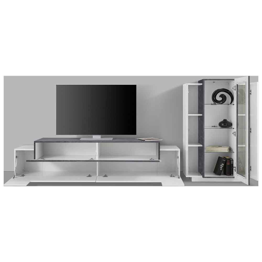 Chandler High Gloss Entertainment Unit In White And Report