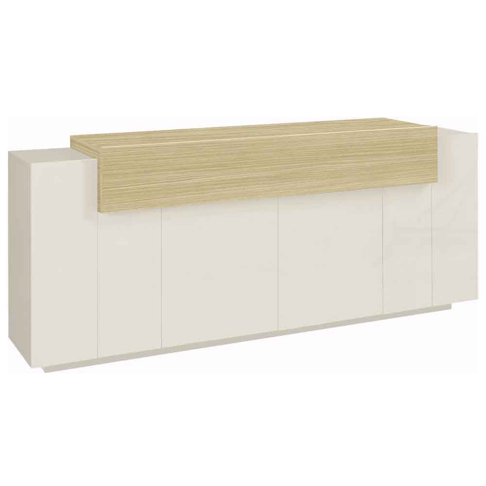 Chandler Wooden Storage Unit With 2 Doors 1 Flap In Cashmere And Chopin Oak