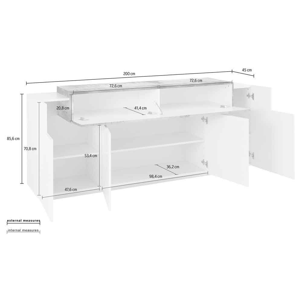 Chandler Wooden Storage Unit With 2 Doors 1 Flap In Sage Green And Chopin Oak