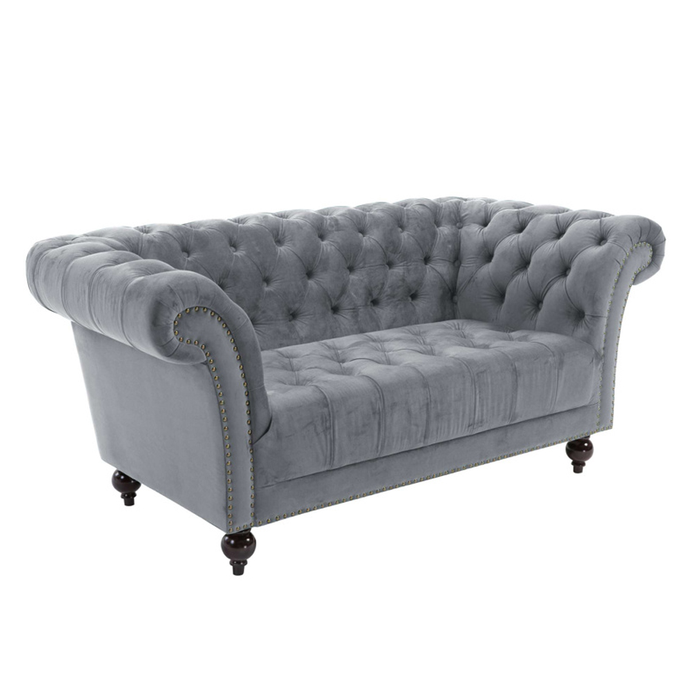Chanter Fabric 2 Seater Sofa In Grey