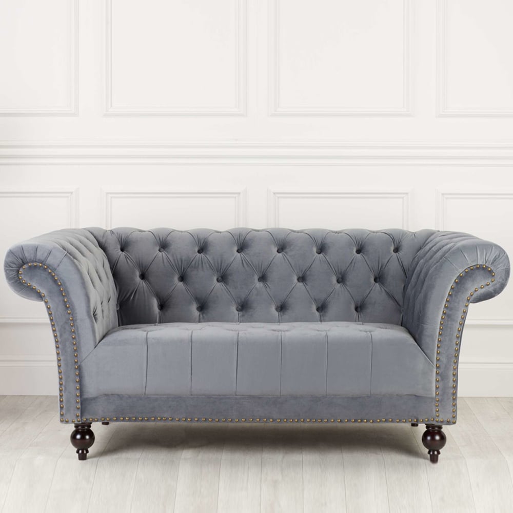 Chanter Fabric 2 Seater Sofa In Grey