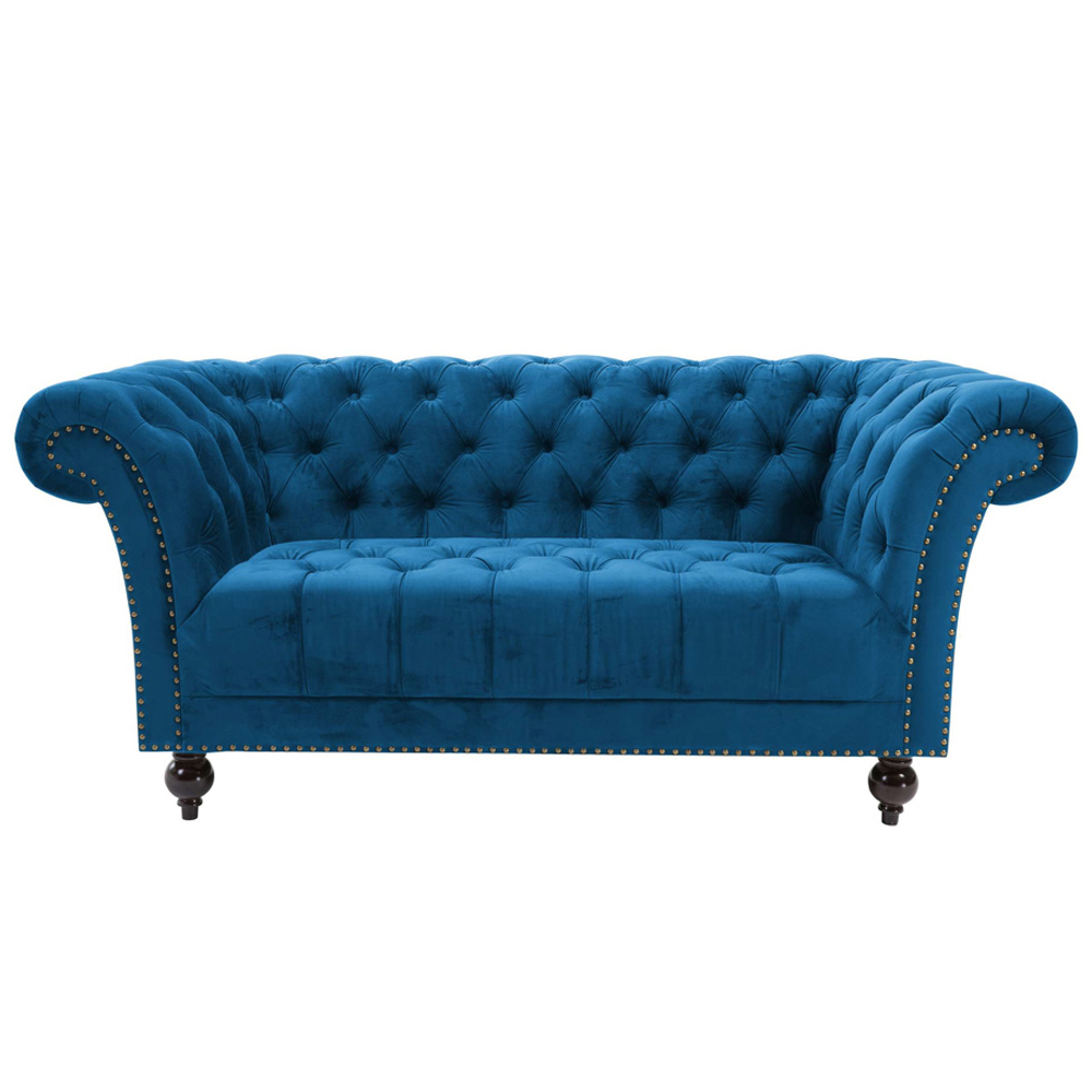 Chanter Fabric 2 Seater Sofa In Midnight Blue