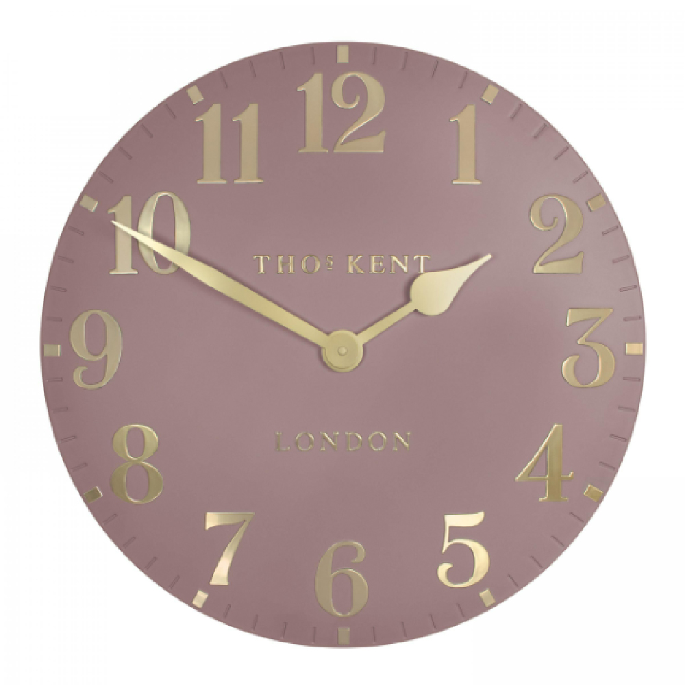 Chantilly Large Metal Mantel Clock In Blush Pink