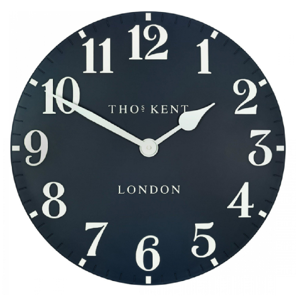 Chantilly Large Metal Mantel Clock In Ink