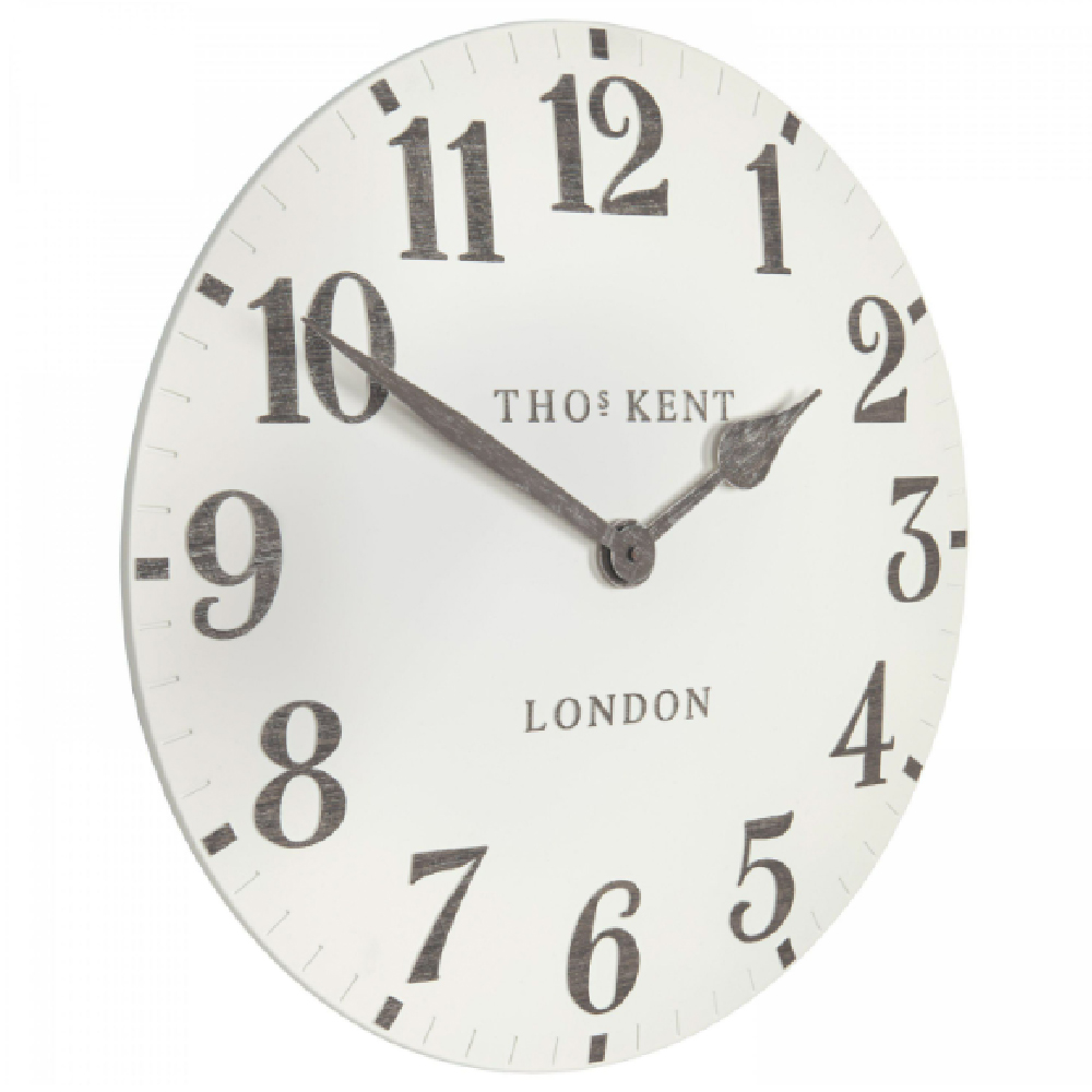 Chantilly Large Metal Mantel Clock In Limestone
