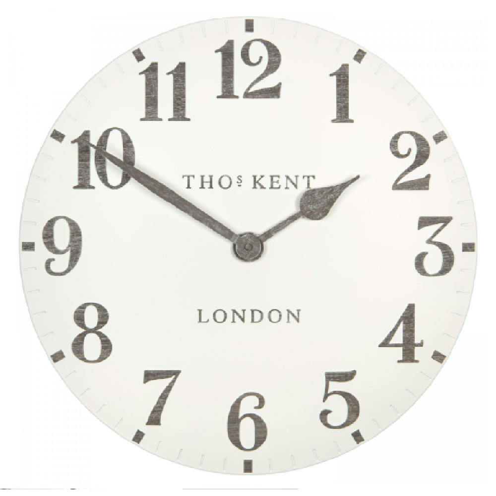 Chantilly Large Metal Mantel Clock In Limestone
