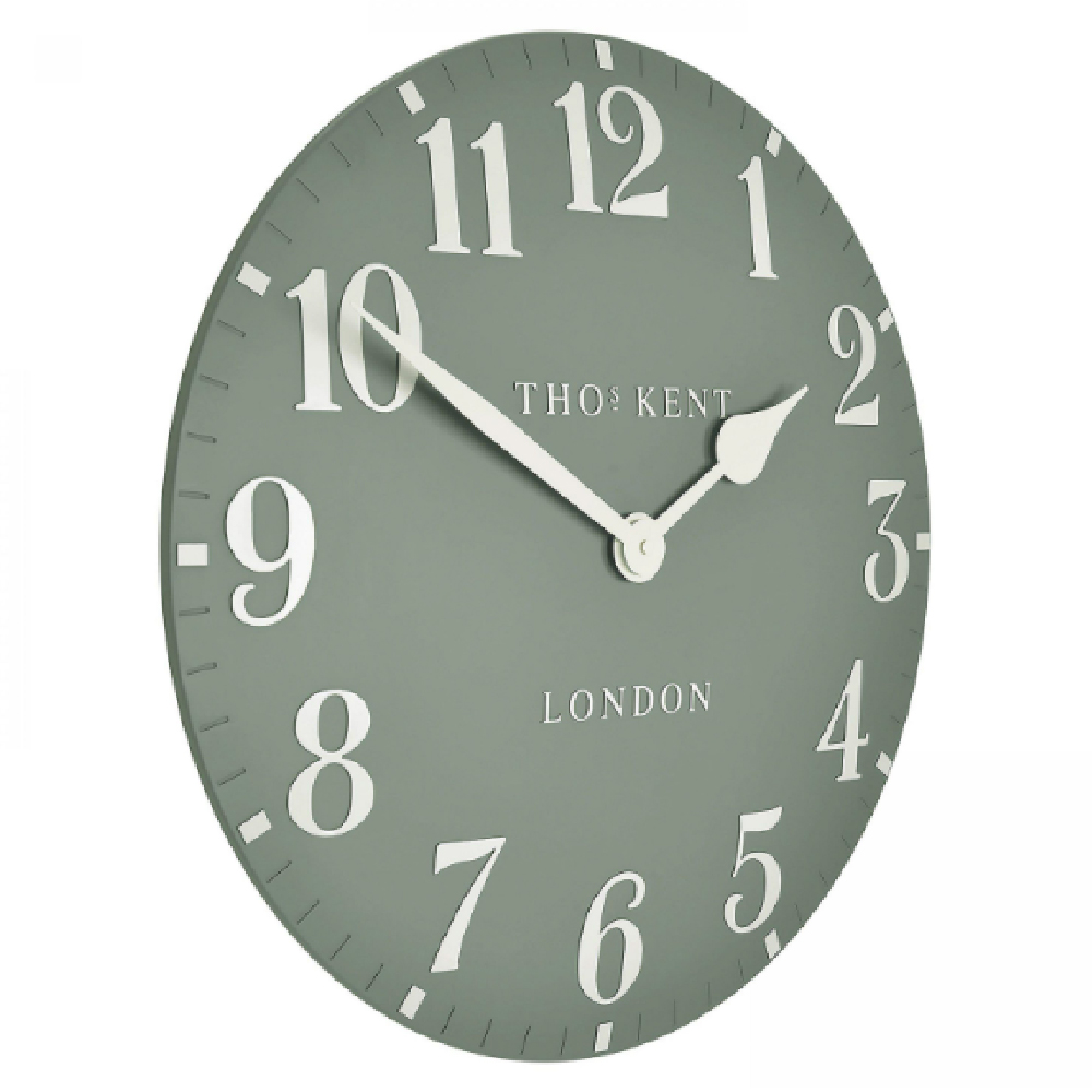 Chantilly Large Metal Mantel Clock In Seagrass