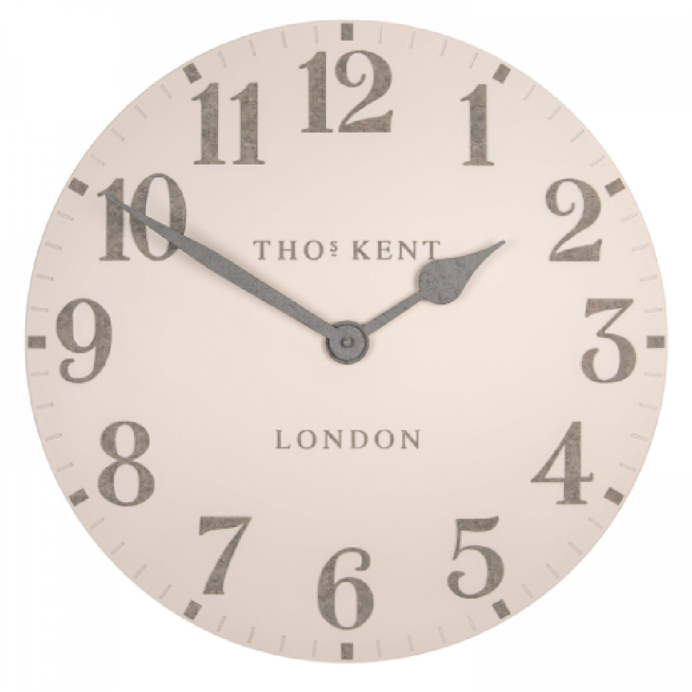 Chantilly Large Metal Mantel Clock In Shy Pink
