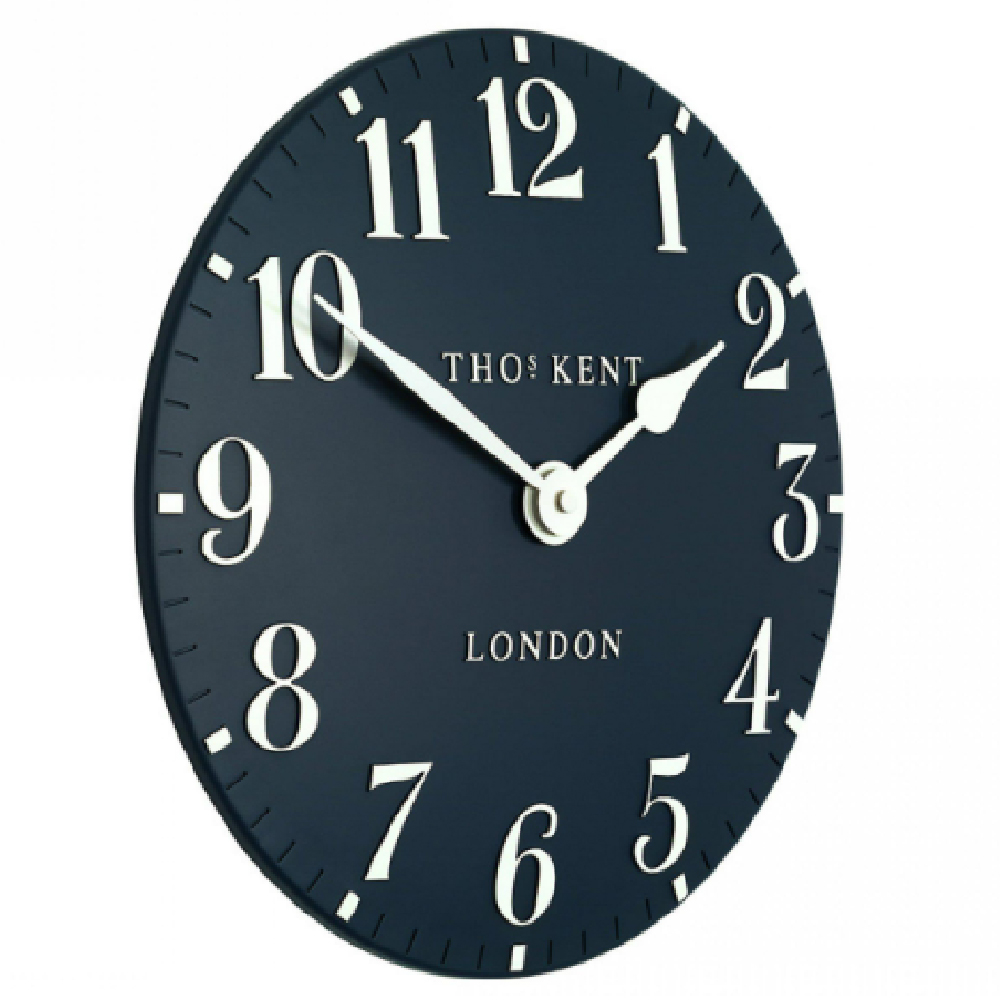 Chantilly Medium Metal Mantel Clock In Ink