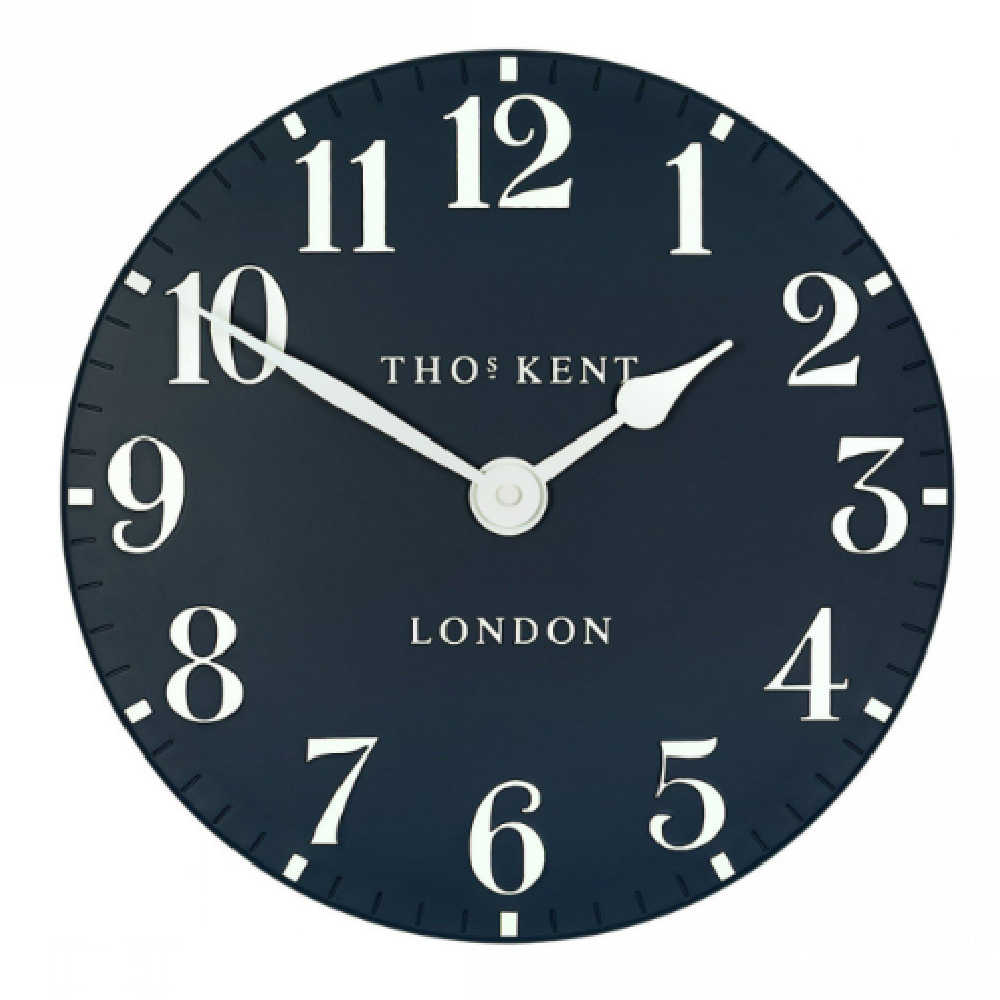 Chantilly Medium Metal Mantel Clock In Ink