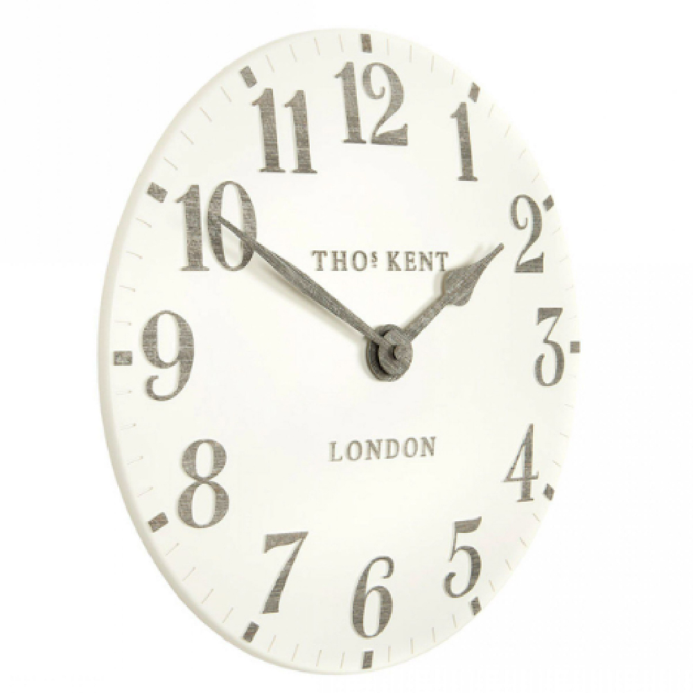 Chantilly Medium Metal Mantel Clock In Limestone