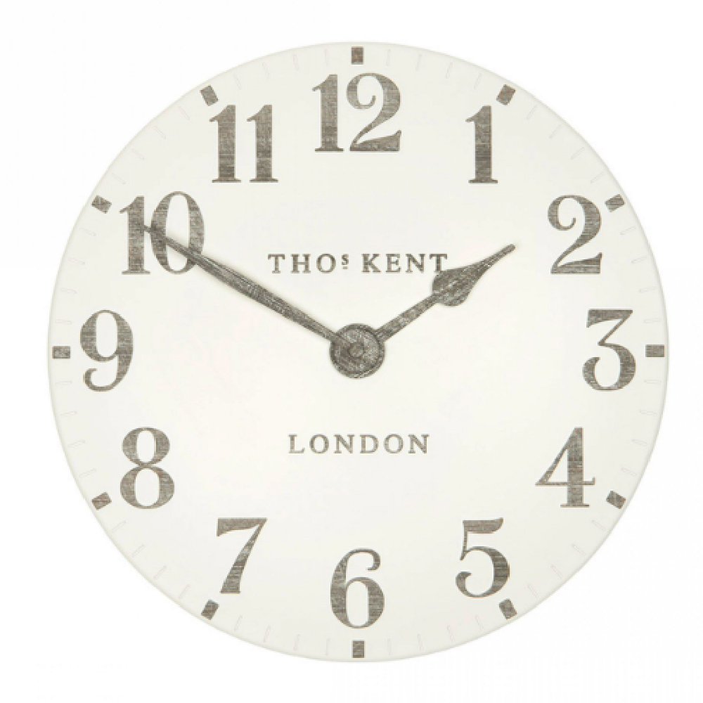 Chantilly Medium Metal Mantel Clock In Limestone