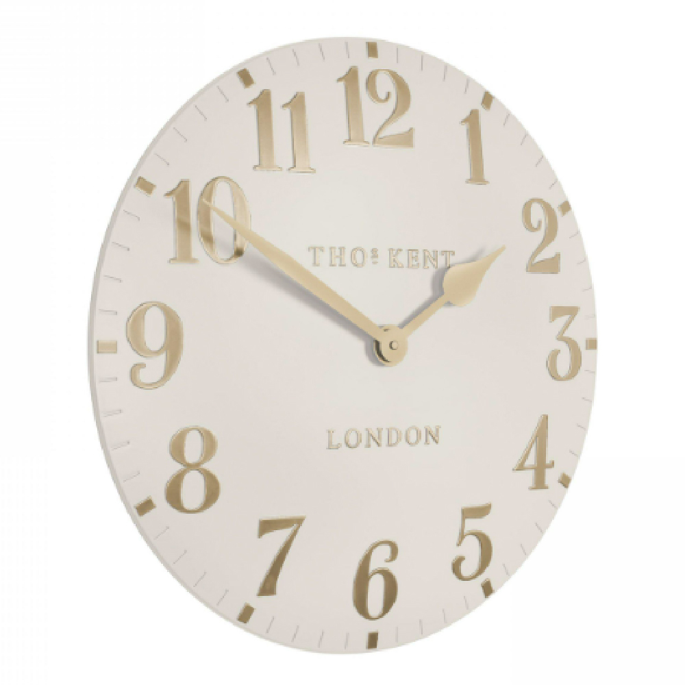 Chantilly Medium Metal Mantel Clock In Oatmeal