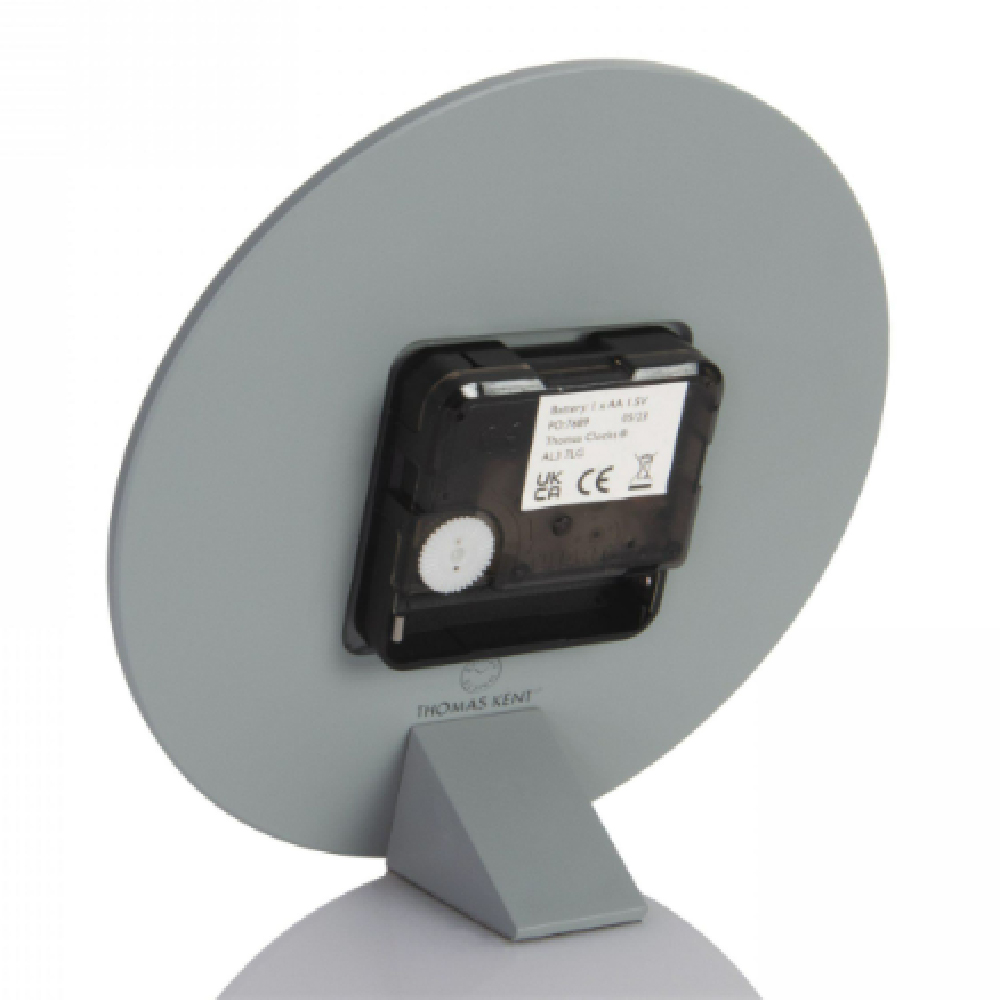 Chantilly Small Metal Mantel Clock In Flax Blue