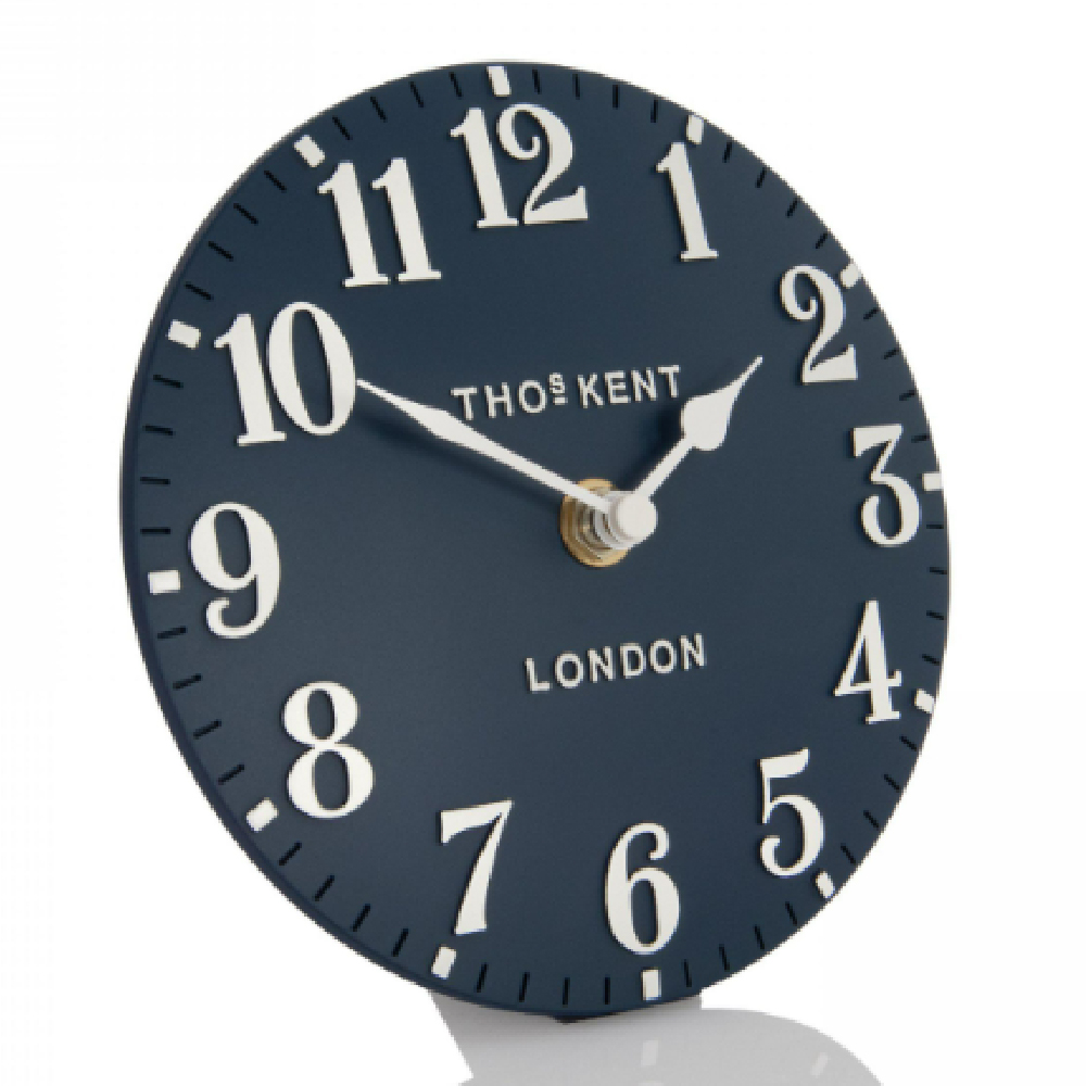 Chantilly Small Metal Mantel Clock In Ink