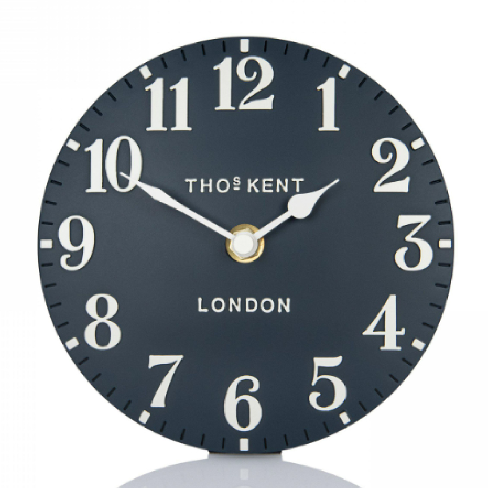 Chantilly Small Metal Mantel Clock In Ink