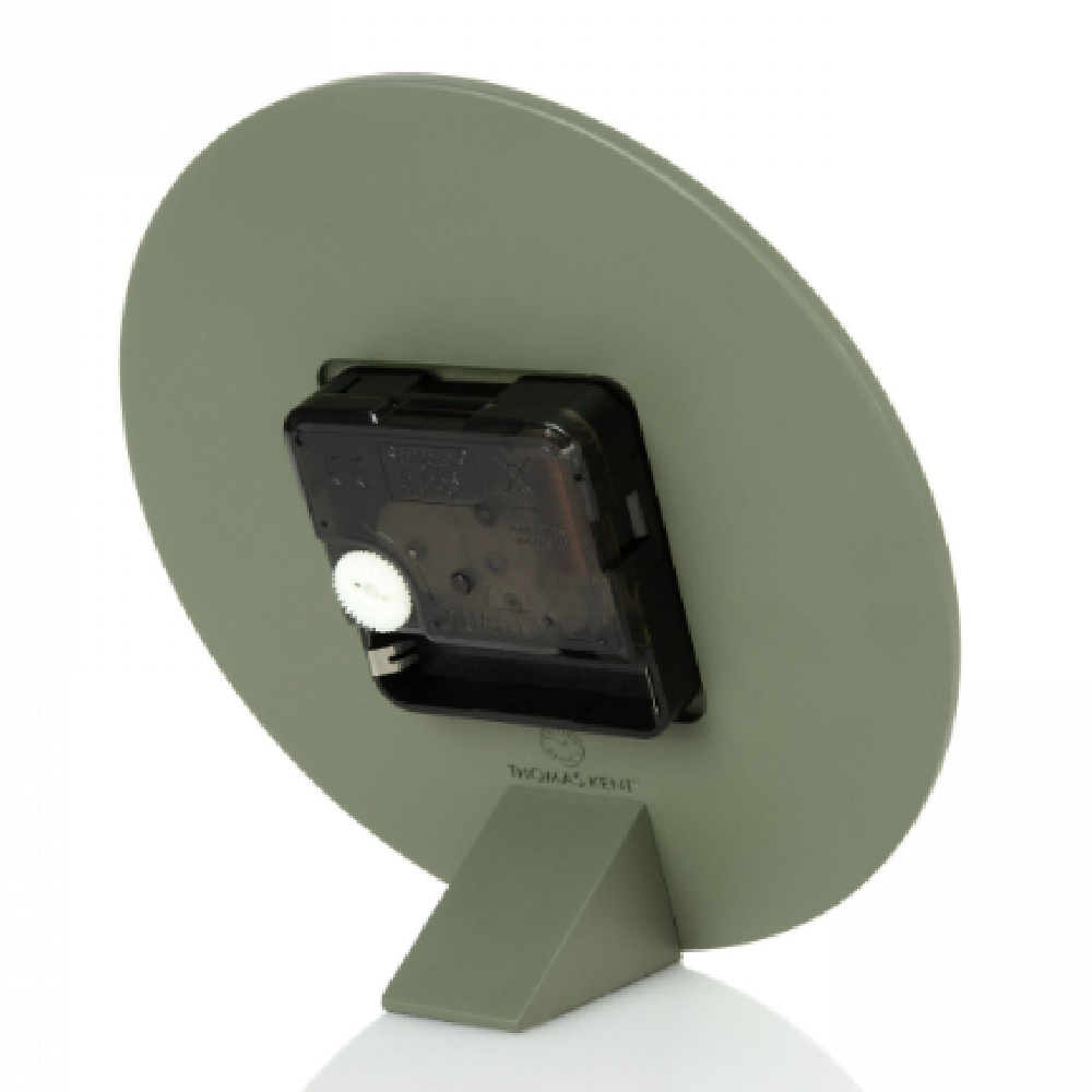 Chantilly Small Metal Mantel Clock In Lichen Green